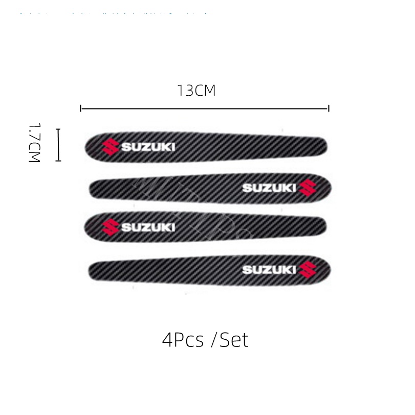 Suzuki 8Pcs Stiker Pelindung Handle Pintu Mobil Bahan Carbon Fiber Untuk ERTIGA Splash Swift XL7 SX4 Jimy Vitara Katana