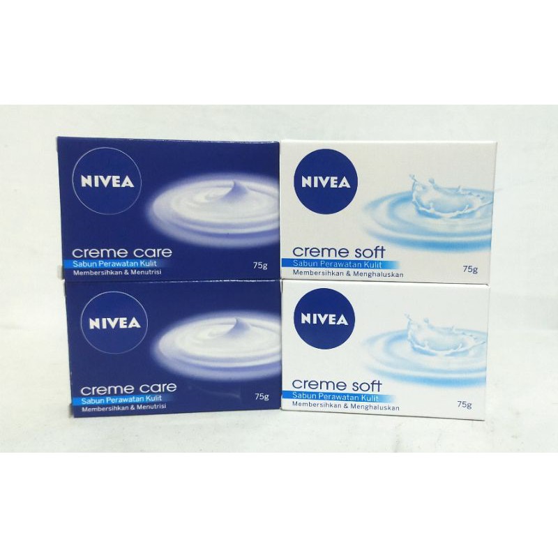 Nivea Soap Creme Soft 75gr - Nivea Soap Creme Care 75gr - Nivea Sabun Perawatan Kulit - Sabun Nivea