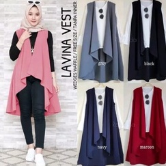 Alny Hijab - Mac Lavina Vest / Cardi / Outer / Cardigan Wanita