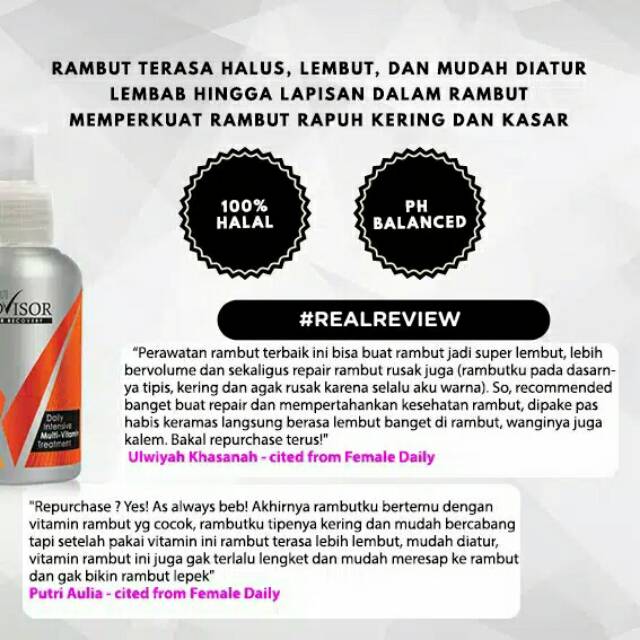 MAKARIZO Advisor VitaMAX. Vitamin Rambut Kasar / Kusam / Kering 8ml