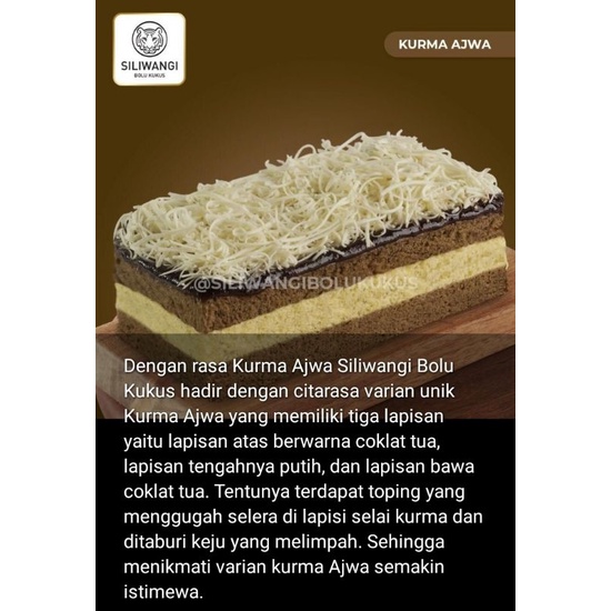 

Bolu Kukus Siliwangi Klasik Kurma Azwa