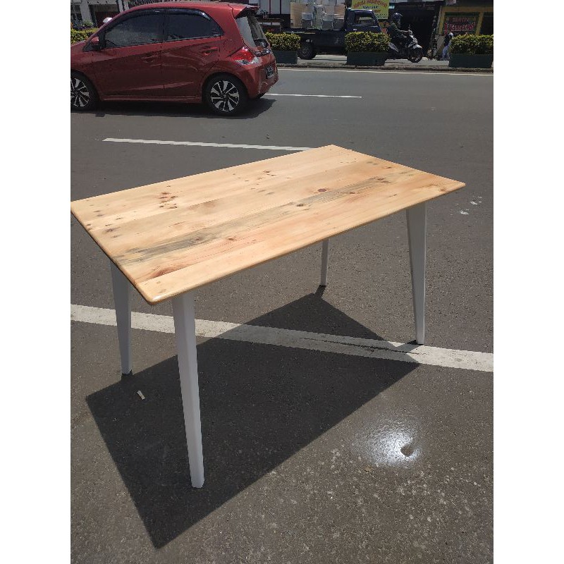 meja makan jati belanda panjang 120