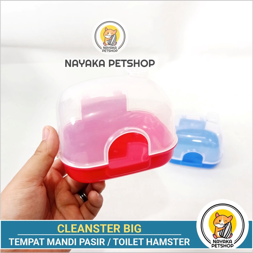 Cleanster Big Tempat Mandi Pasir Hamster Wadah Pasir Wangi Toilet Pasir Gumpal