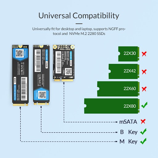 Heatsink ssd m2 orico nvme ngff sata 2280 Aluminum Double Thermal Pad m2srb - Heat sink m.2 mini