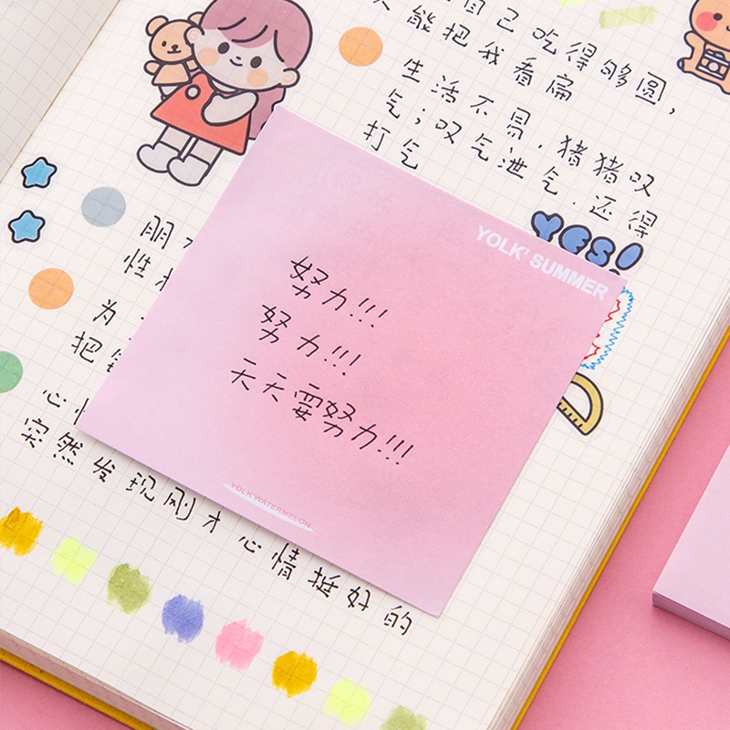 50 Lembar Sticky Note Mini Warna Gradasi
