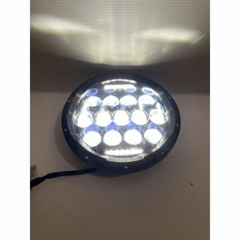 Daymaker 16 titik Led 75w headlamp 7 inch nyala cut off jauh dekat senja sein jimny katana