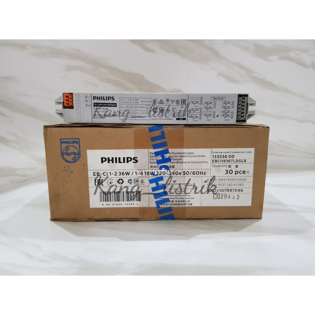 Travo Ballast Philips / Ballast Electronic Philips EBC / EB-Ci 2x36W