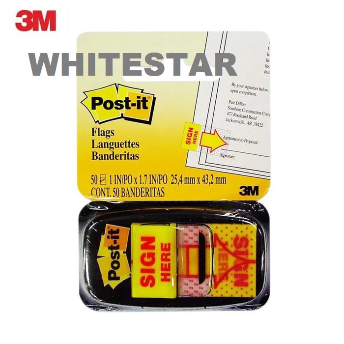 

3M post it sign here 680-9 sticky note