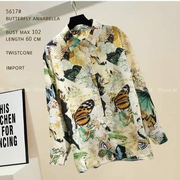 Terbaru⭐ Kemeja Waita⭐ Baju Branded Wanita - Van Hausen 02 Ethnic IS607 Butterfly 5617 Annabel Impo