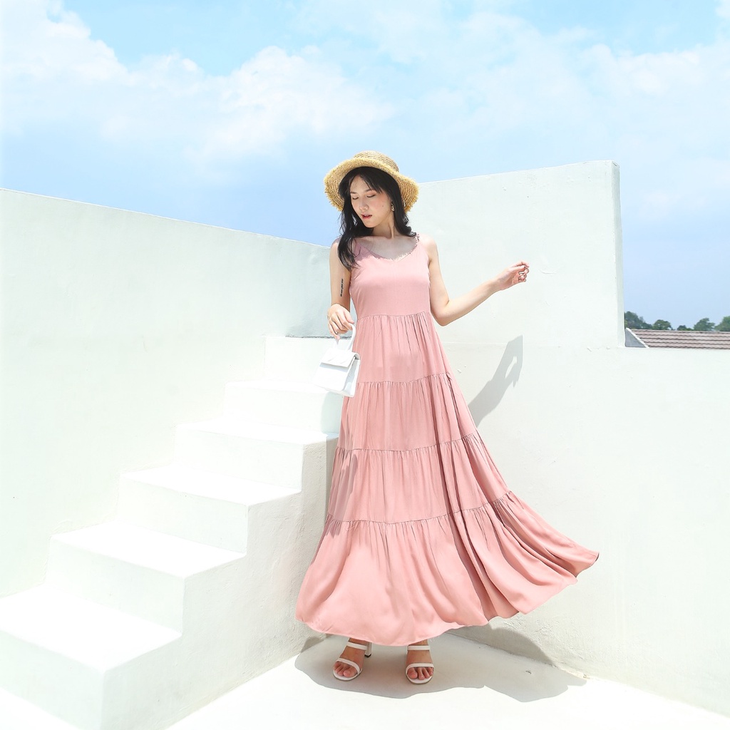 V910 Sora Long Dress -  8 COLORS &amp; 2 SIZE