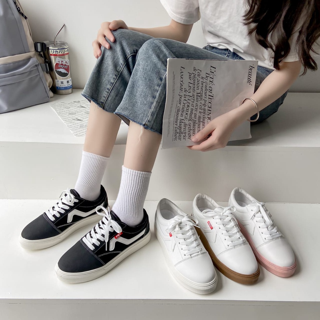 M Footwear - Sepatu Sneakers Canvas Wanita Import - CGA6148