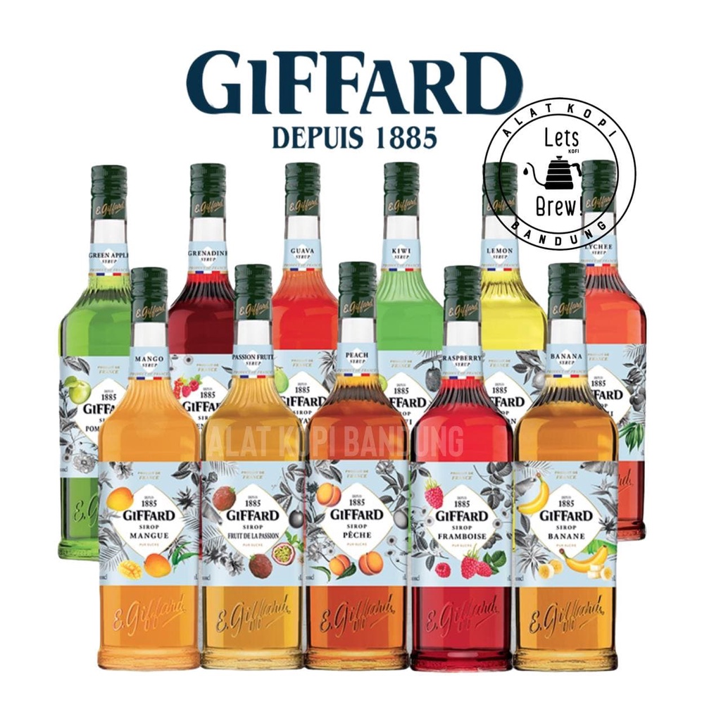 Jual Giffard Syrup 1L / syrup Giffard 1000ml Fruit Flavour Buah dan ...