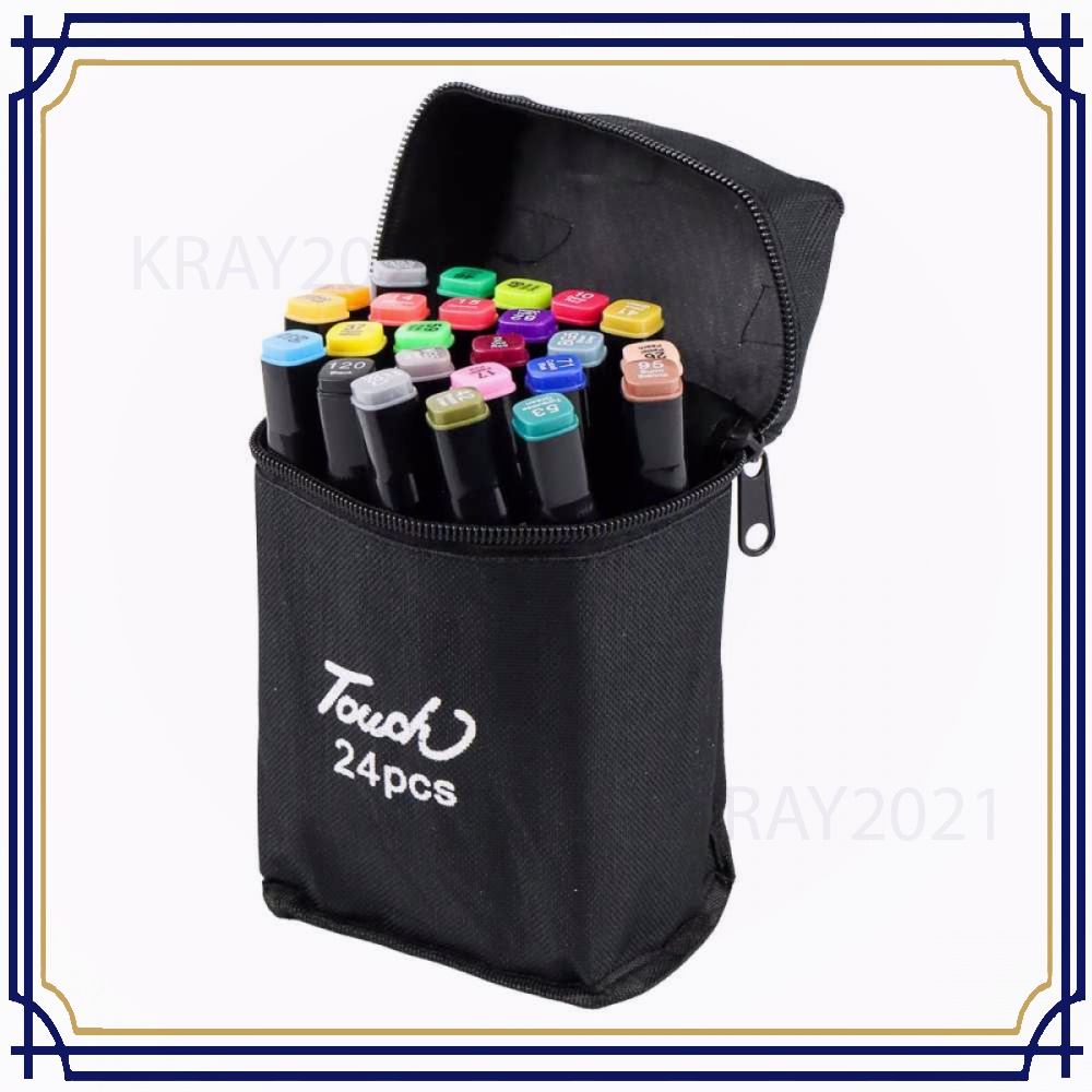 Spidol Dual Side Fine Art Brush Pen Art Marker Set AK190