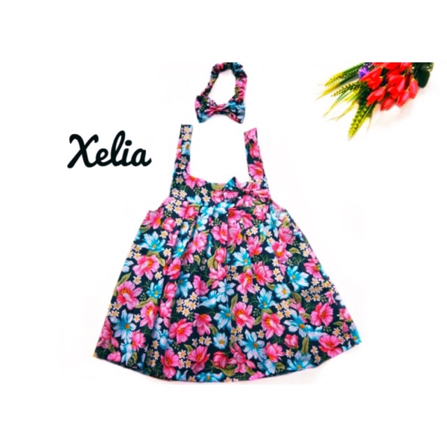 Dress pita xelia free headband bahan katun