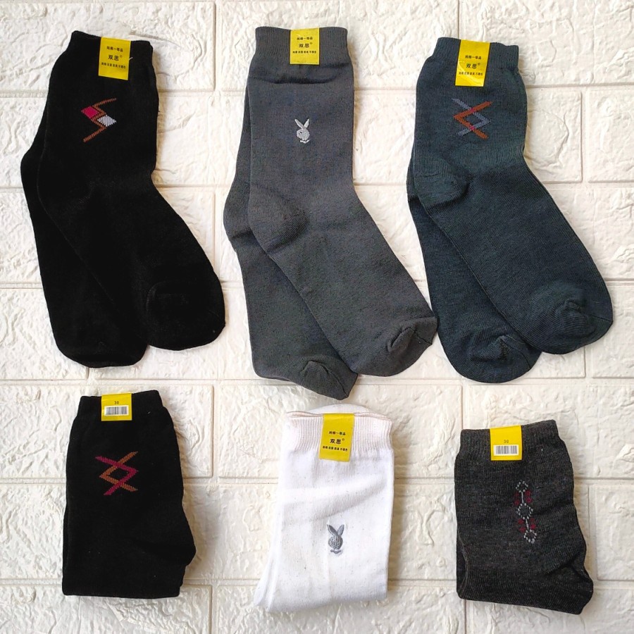 Kaos Kaki Pria Men Socks Setengah Betis SET ISI 3 Pasang