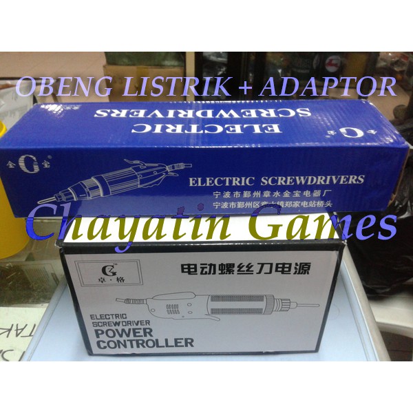 OBENG BOR LISTRIK DC + ADAPTOR
