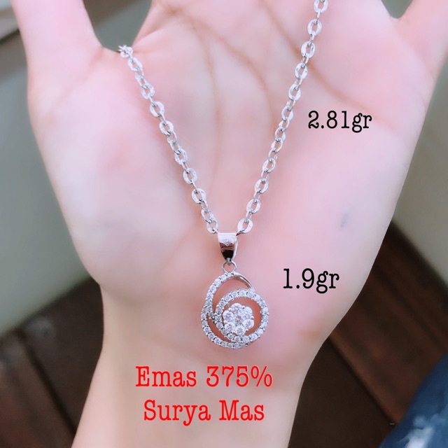 Kalung dan liontin emas 375%