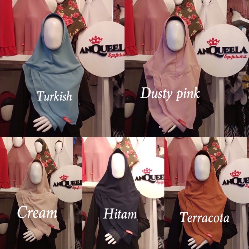 Khimar LEAF ANQUEELA ceruty babydoll