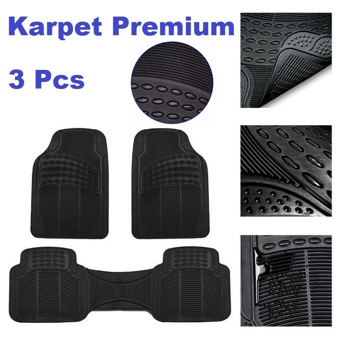 Karpet Mobil Tebal Universal Anti Slip High Quality Car Mats - 3 PCS Toyota Avanza Innova Honda Mitsubishi