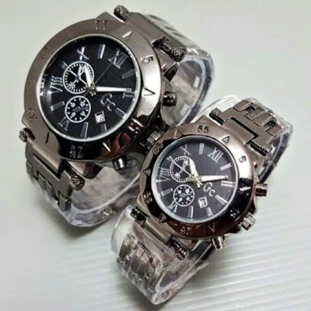 jam tangan couple GC premium tanggal aktif
