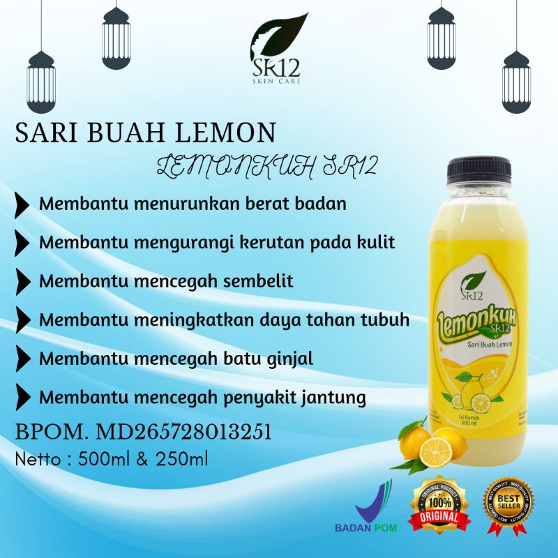 

Lemonku SR12 Sari Buah Lemon Asli Minuman Herbal Daya Tahan Tubuh dan Diet Madu SR12 Original BPOM