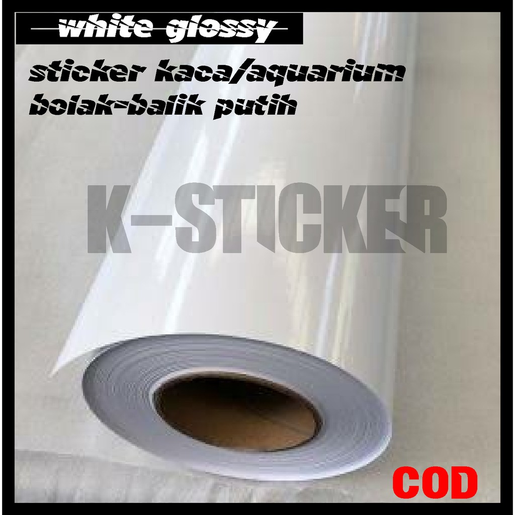 stiker background aquarium /sticker kaca aquarium putih glossy murah