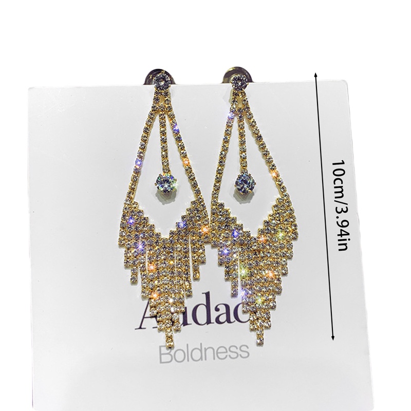 Anting Tusuk Gantung Wanita Desain Hatirumbai Gaya Uniksimple Berkilau Untuk Pestahadiah