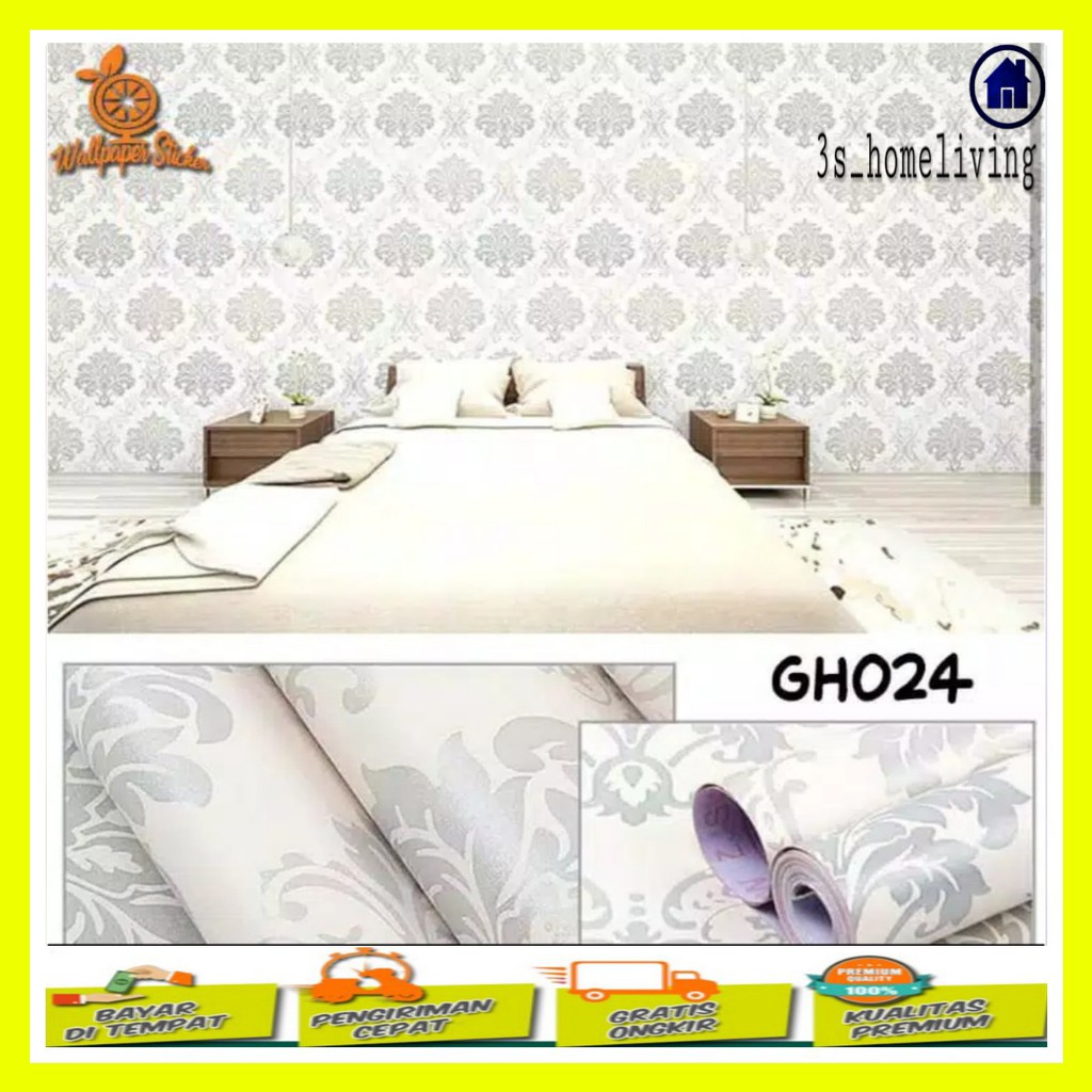 Wallpaper Dinding Vintage Silver Wall Stiker Wallpaper Batik