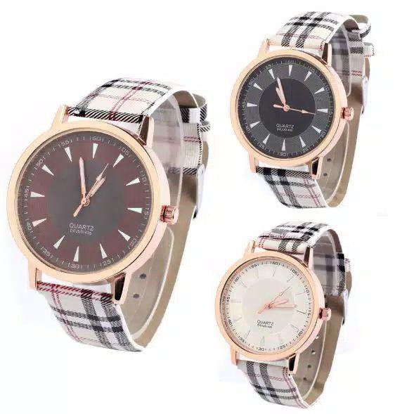 ✅ COD KUMA J-111 Jam Tangan Wanita Strap Kotak Kotak Warna Quartz Tebaik Kualitas Import