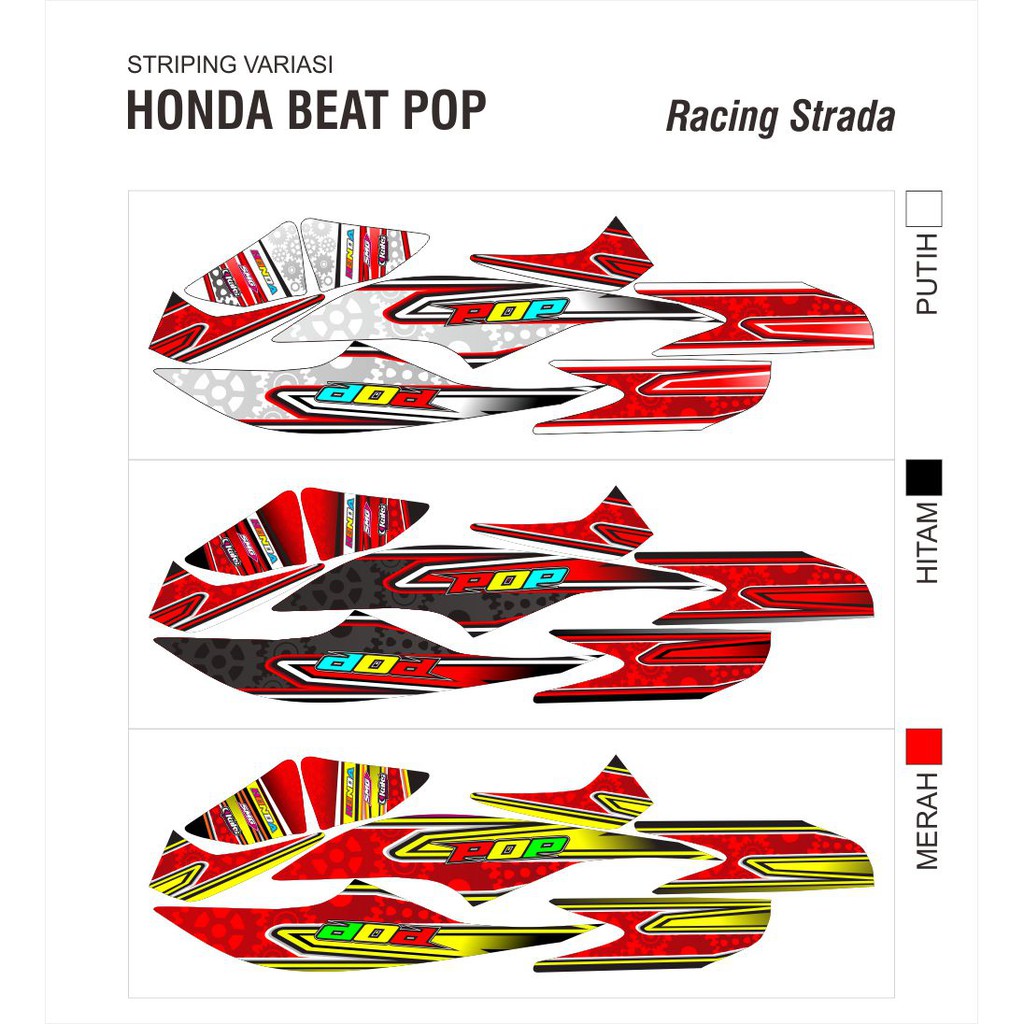 Striping Variasi Beat Pop Racing Shopee Indonesia