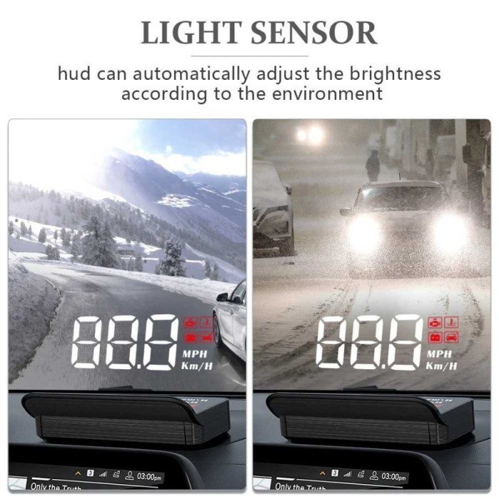 barokah gamis Display Speedometer Kaca Mobil 3D