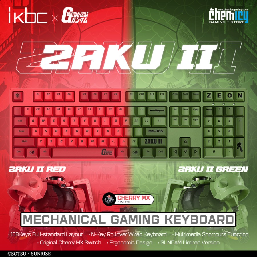 iKBC x Gundam Zaku Limited Edition Wired Mechanical Gaming Keyboard