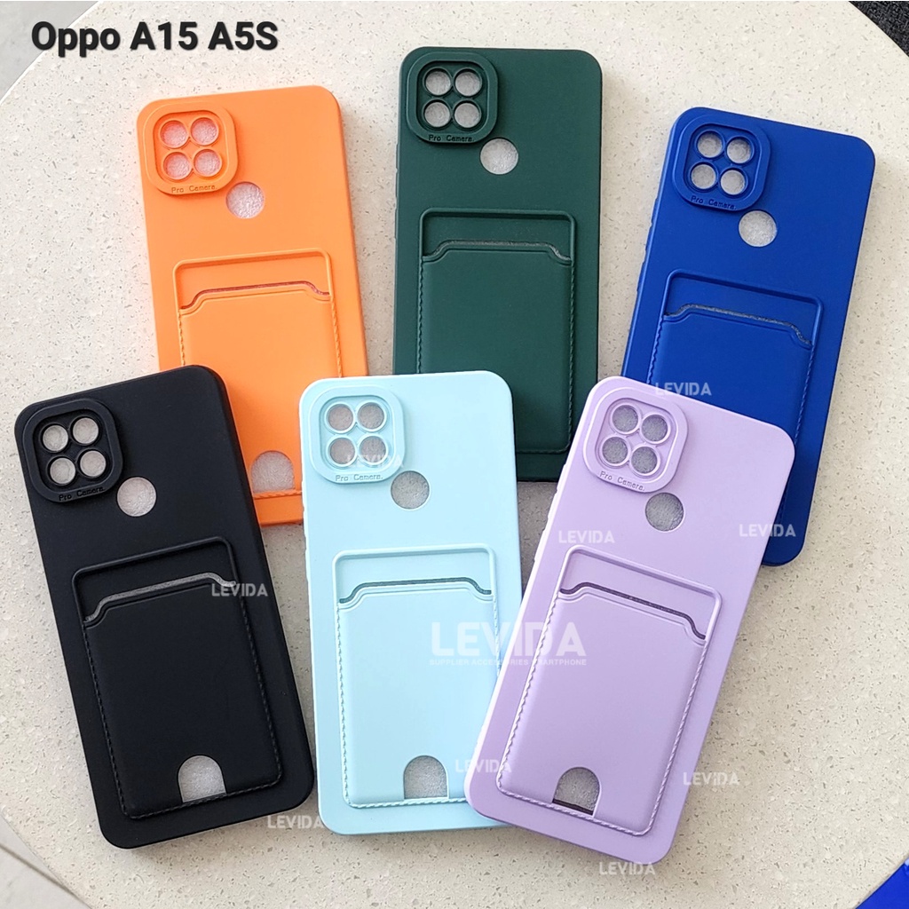 Oppo A15 A15S Oppo A16 Oppo A16K Oppo A16E  Oppo A1K Softcase Prokamera Silicon Matte Card Case Slot