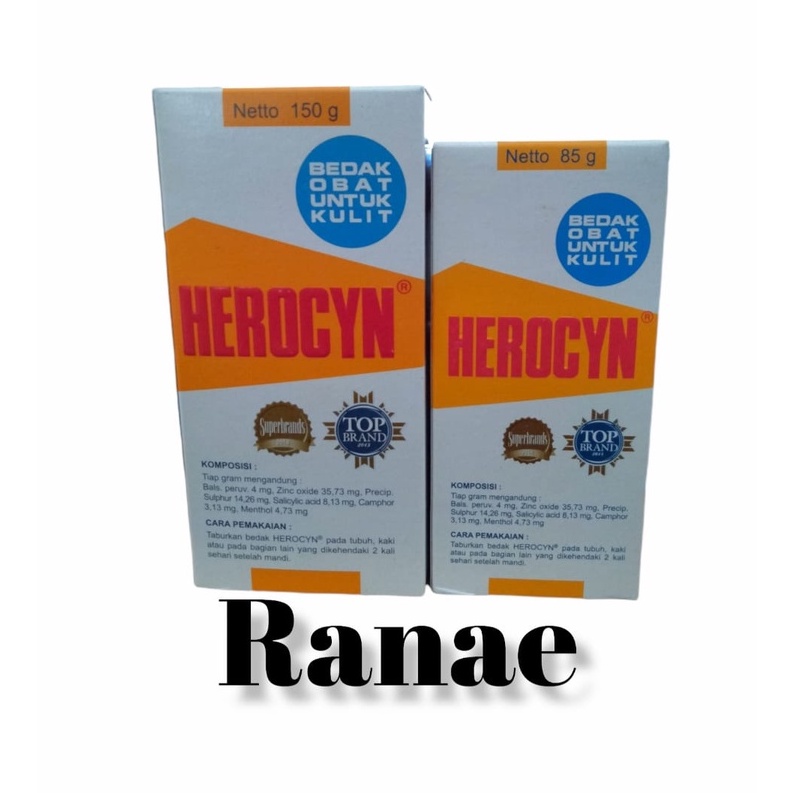 150G dan 85G bedak herocyn / herocin gatal-gatal