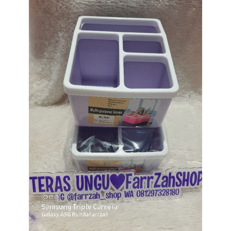 Jual storage box multipurpose ungu box atk ungu Indonesia
