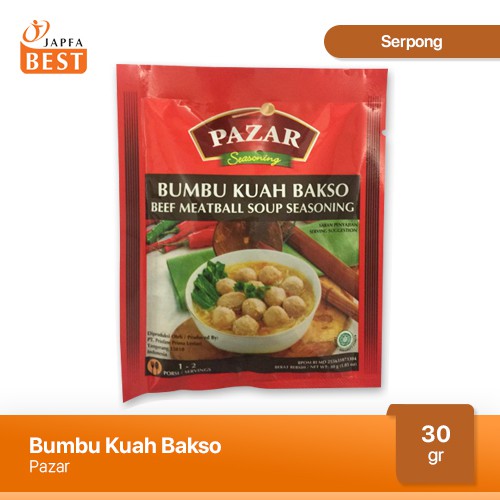 Bumbu Kuah Bakso Pazar 30 gr Shopee Indonesia