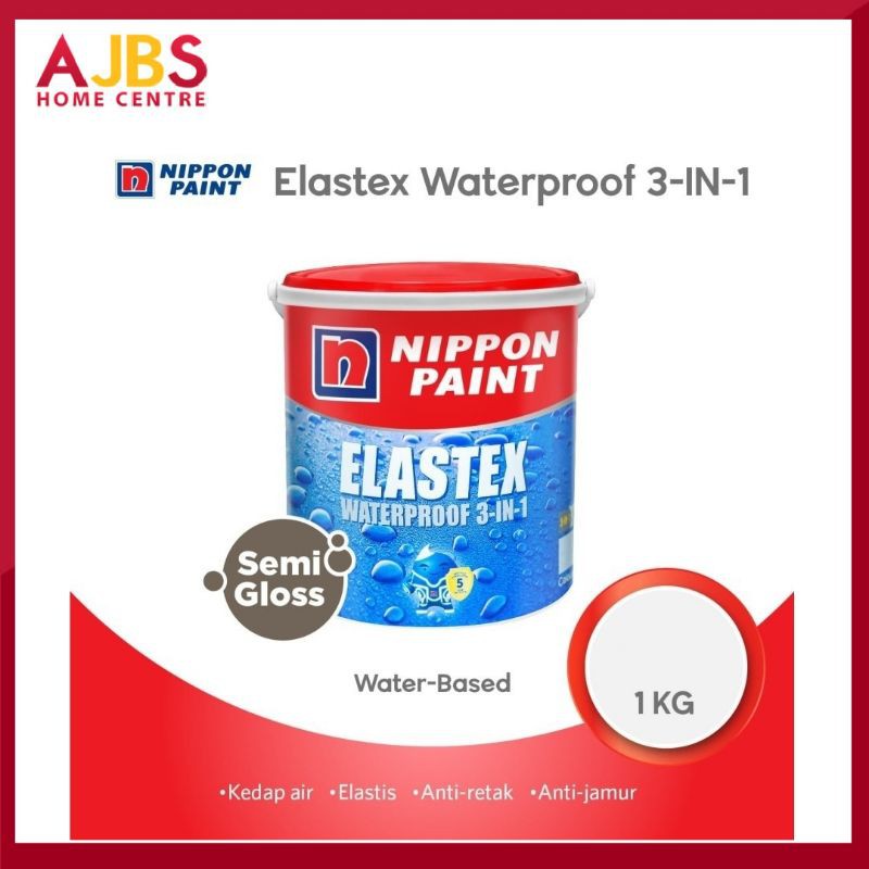  Nippon  Paint Elastex  Waterproof 1 Kg Cat Pelapis Anti 