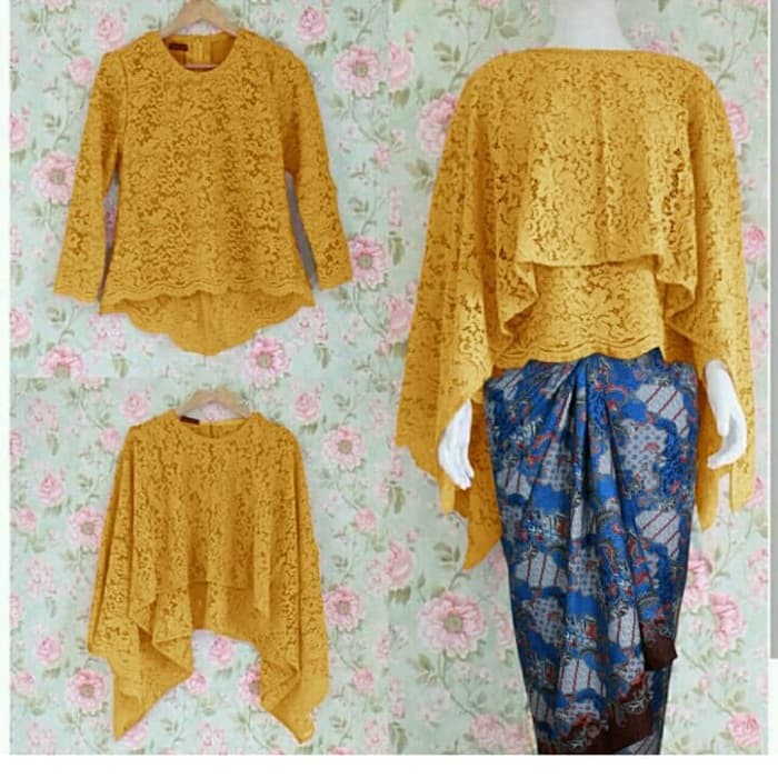 BEST SELLER Gamis Kebaya Pesta Jessyca Brukat Mustard Baju Pesta Gamis Brukat