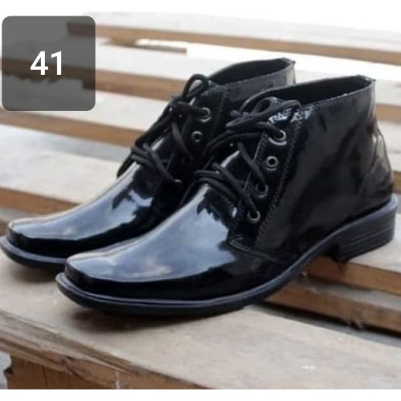 Sepatu Pantopel Pantofel PDH POLRI TNI ABRI SATPAM POLISI SECURITY-41 Tanpa Resleting