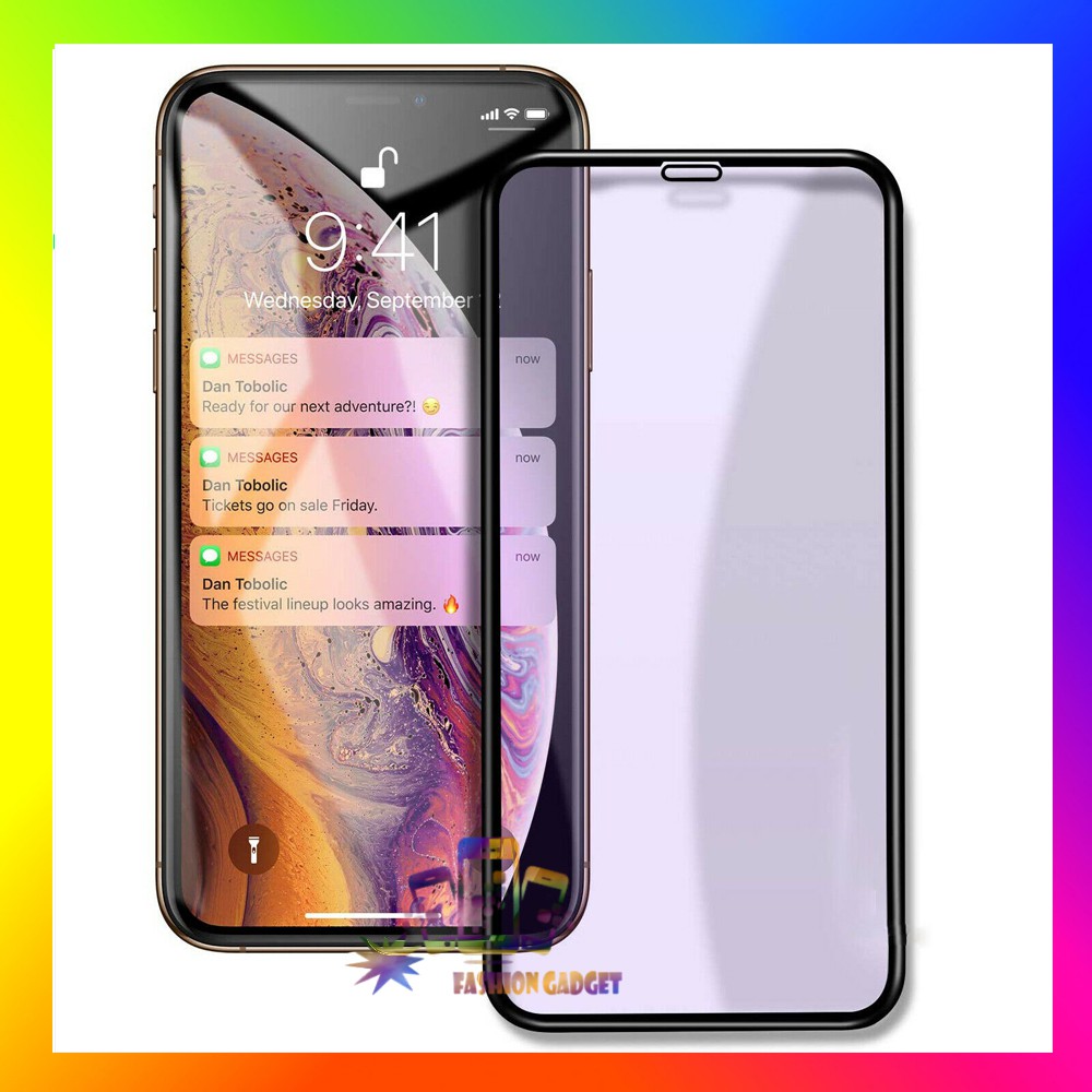 Tempered Glass For iPhone X 5.8 inch ANTI BLUE LIGHT Temper GLASS Untuk IPHONE X Full Layar Antigores Pelindung Layar