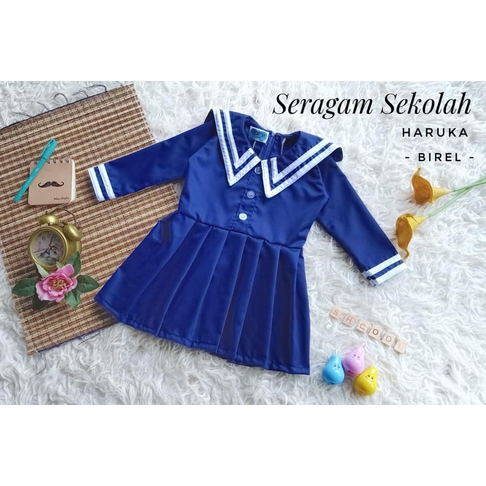 KOSTUM ANAK PEREMPUAN / SERAGAM SEKOLAH ALA JEPANG / SERAGAM SEKOLAH HARUKA