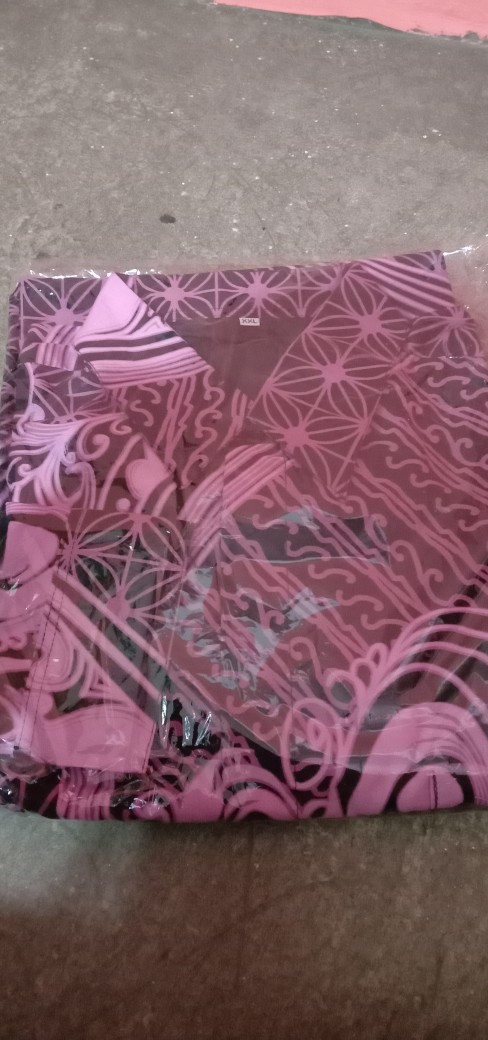 Uwer Ungu Batik Lengan Panjang Full Furing Katun Halus Primisima Hq Size M-xxl Batik Solo Sm Batik