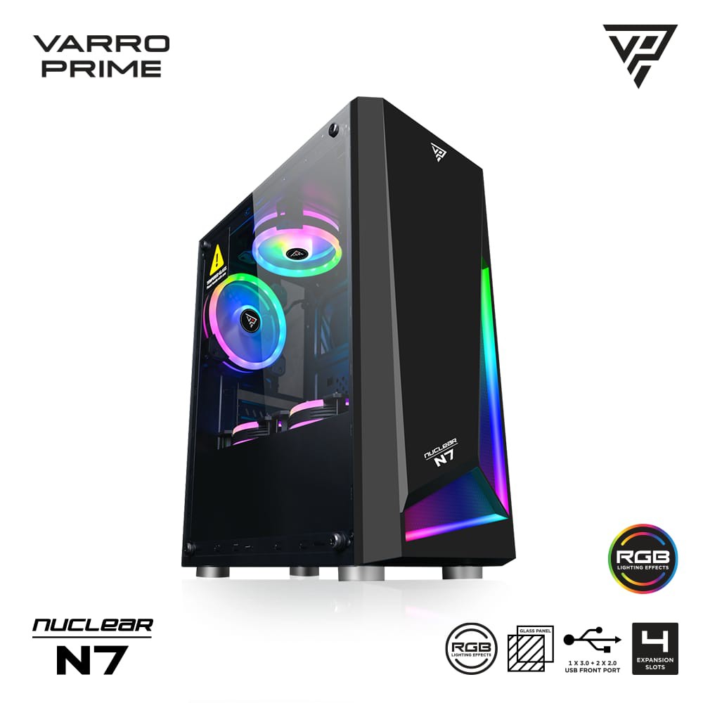 Pc Case gaming Varro Prime Nuclear N7 - Casing komputer Varro N-7