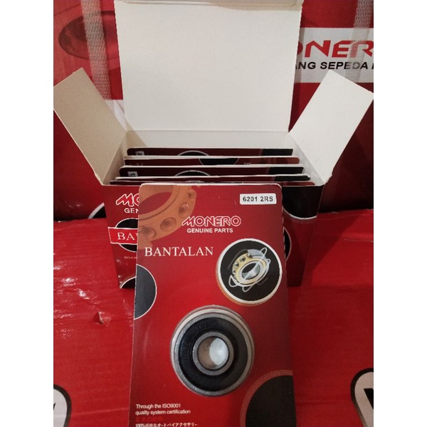 (1 Kotak Isi 10 Pcs) Bearing Monero 6201 Bantalan Roda
