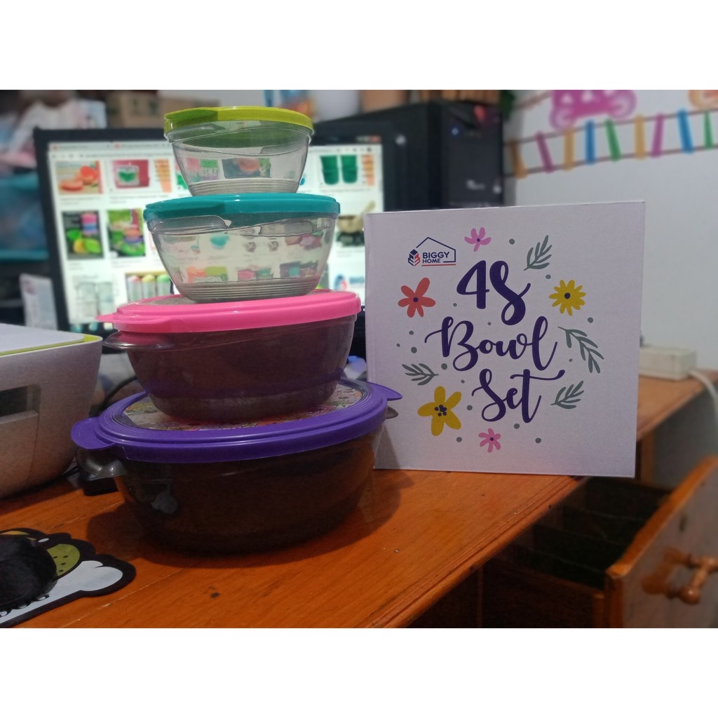 BIGGY BOWL SET 4 PCS / TOPLES TEMPAT MAKAN