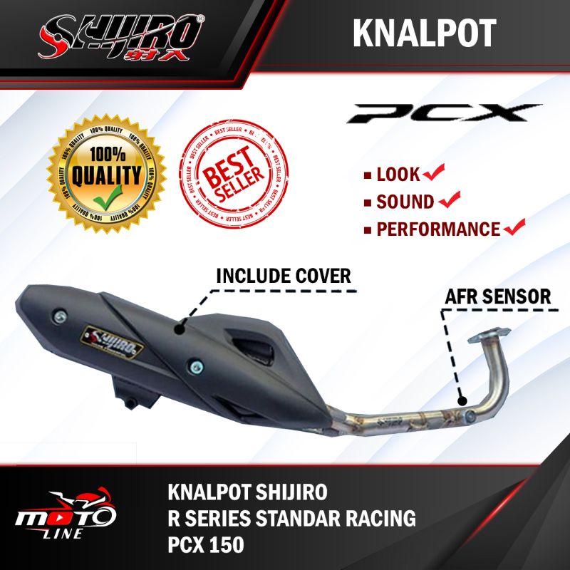 knalpot shijiro pcx 150 standar racing