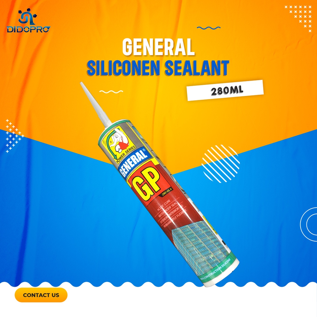 Silicone Sealent Glue Acetic Cure General GP Lem Kaca Silikon Sealant Asam GP