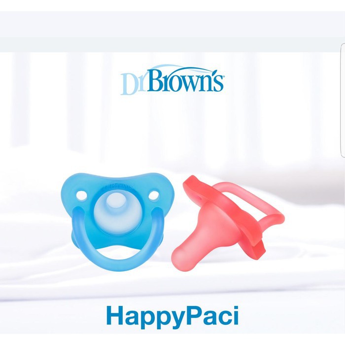 DR BROWNS HAPPY PACI ONE PIECE SILICONE PACIFIER 0M+ 1 PACK / PS