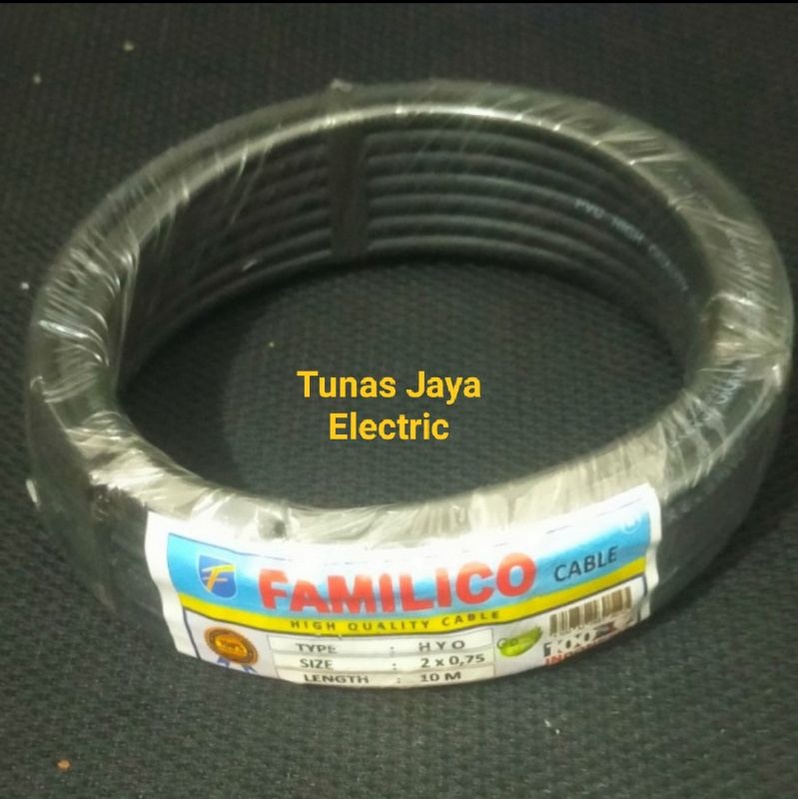 Kabel Serabut NYMHY / NYYHY 2x0,75mm @10M FAMILICO (Best Quality)