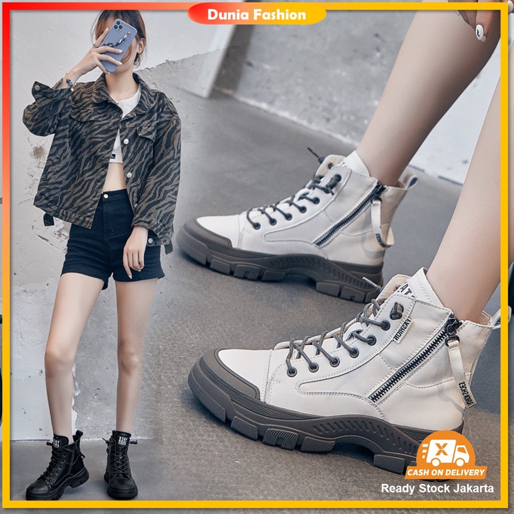 [DUNIA FASHION] Sepatu Wanita Sneakers Boots Import Premium Quality DF 558